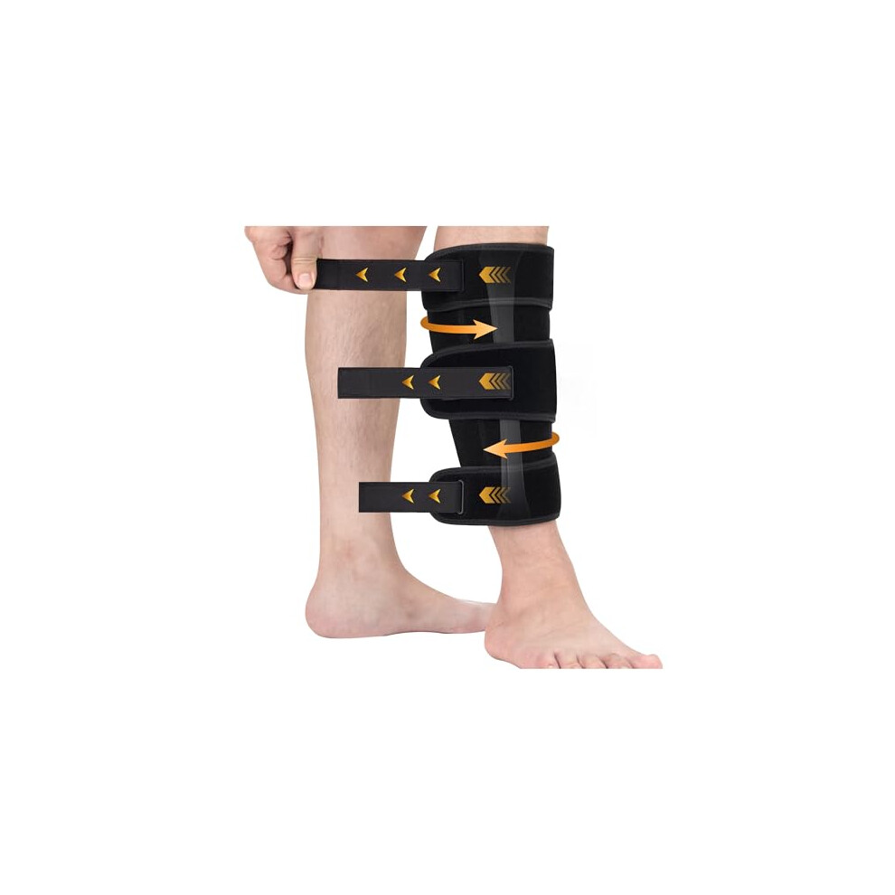 Calf Compression Sleeve with Adjustable Compression System, Neoprene Support Brace for Shin Splints and Muscle Recovery