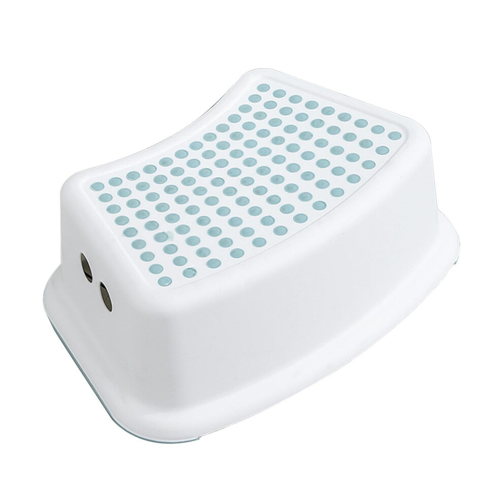 Blue Toilet Stool For Adults Nonslip 360 Base Bathroom Step Stool With Stable Support