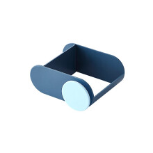 Self Adhesive Wall Mounted Hair Dryer Holder, Punch HeatResistant Rack Organizer for Bathroom, Blue