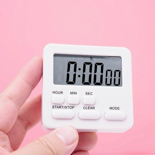 Kitchen Timers for Cooking with Count Up Countdown Timer, Study Timers for Classroom Teacher Supplies.(White) 2