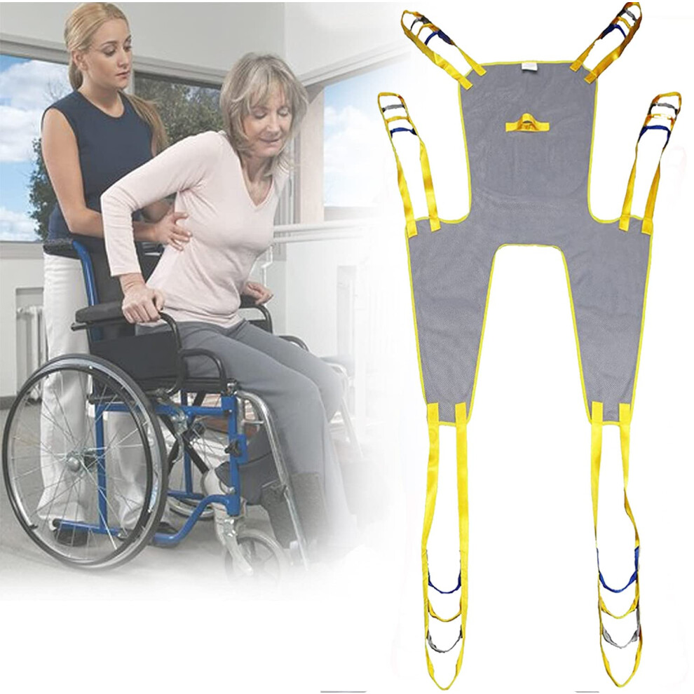 Patient Lift Sling with Breathable Mesh Design, 230kg Capacity Transfer Sling for Elderly and Bariatric Use
