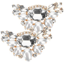 1Pair Multi Metal Crystal Pearl Shoe Clips Decorative Clips for Pumps