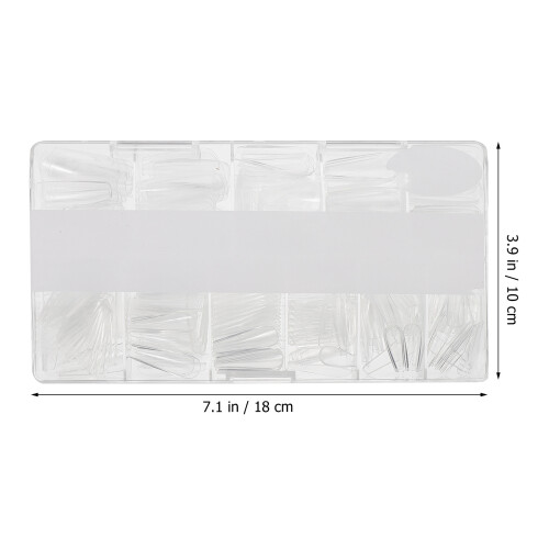Durable Transparent Nail Tips ABS Artificial Nail Decorations 1