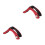 2Stk Ergonomischer Gitarrenhalter Rot Mit Gepolstertem 5