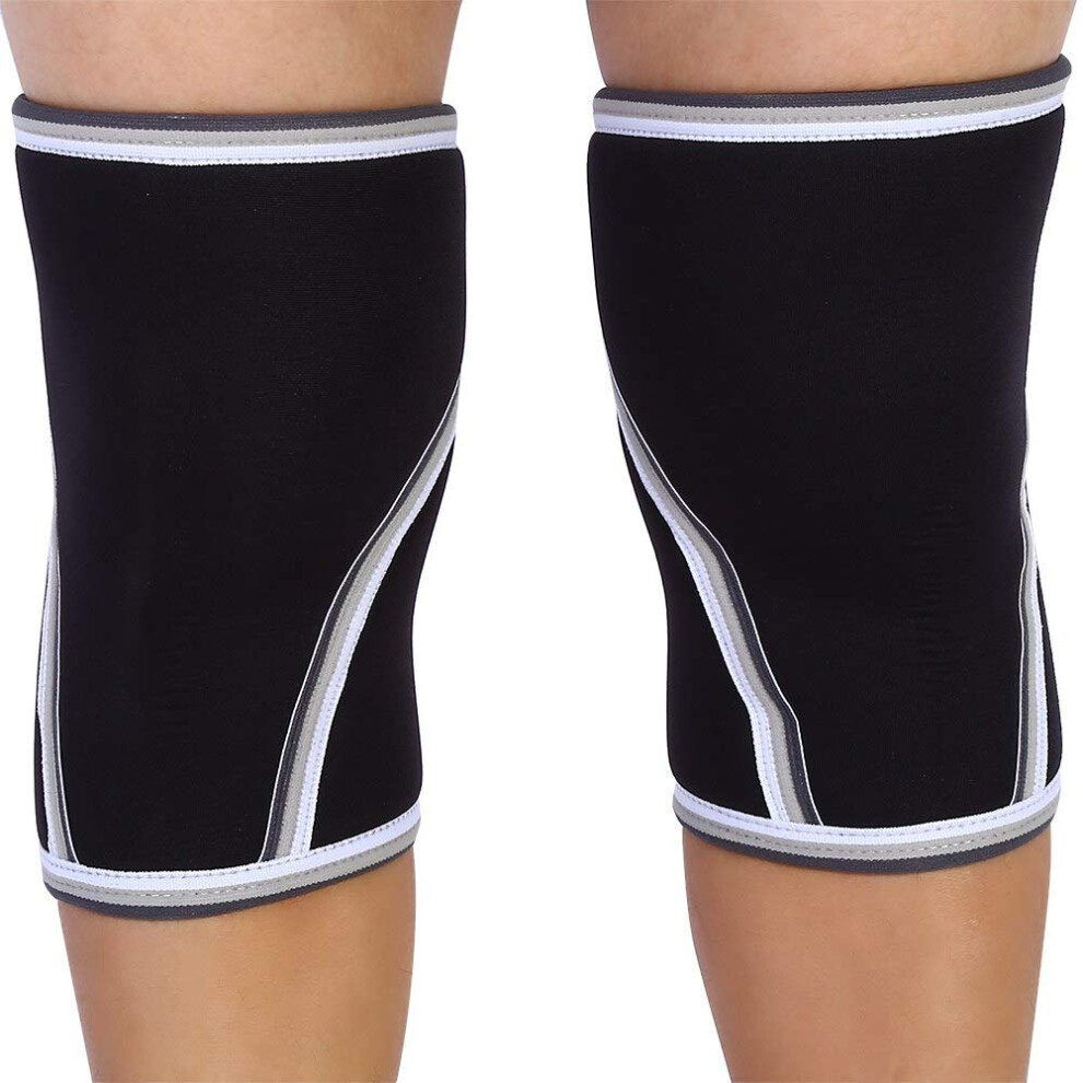 7mm Neoprene Knee Compression Sleeve for Weightlifting Gym Training, Breathable Support Brace (M)