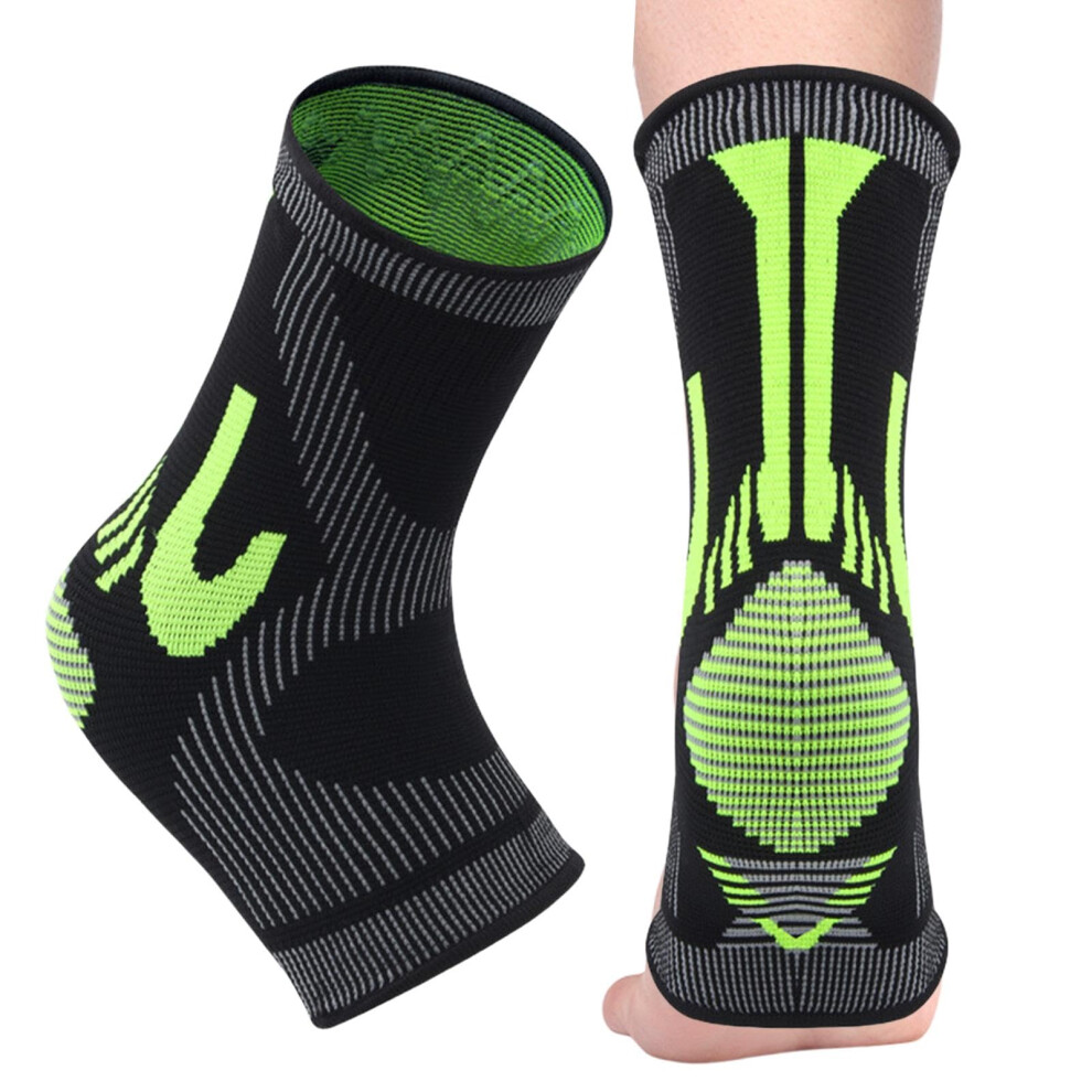 Compression Ankle Sleeve with Targeted Support, Breathable Airknit Brace for Sports and Running