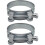 2 Pack Reinforced Clamps for 80-85mm Galvanized Steel Pipe 1