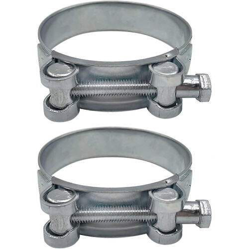 2 Pack Reinforced Clamps for 80-85mm Galvanized Steel Pipe