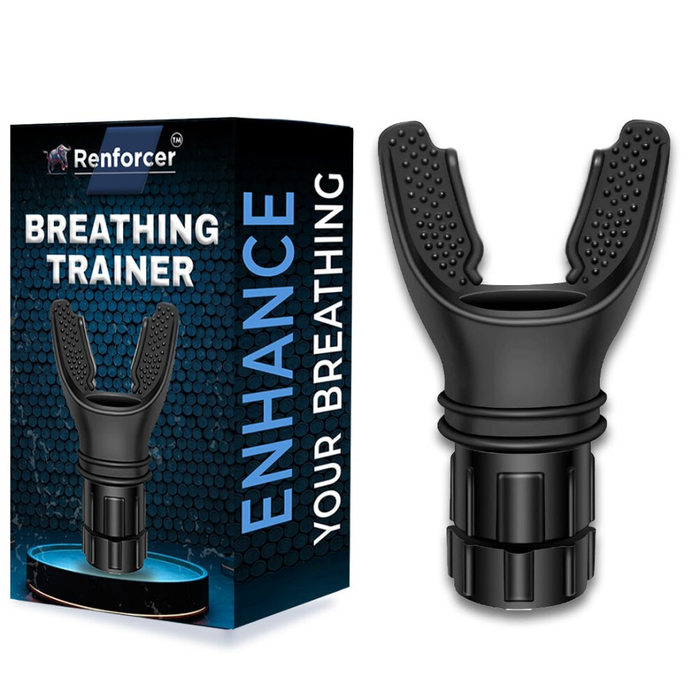 Black Adjustable Resistance Breathing Trainer For Lung Capacity Exercise, Durable And Easy To Clean Â
