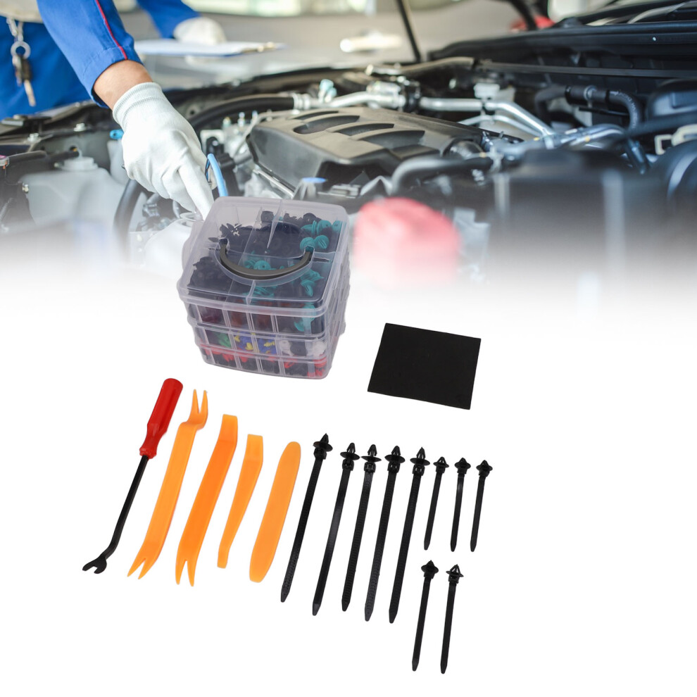 725Pcs Plastic Car Retainer Clips Push Pin Rivets 9301393487937