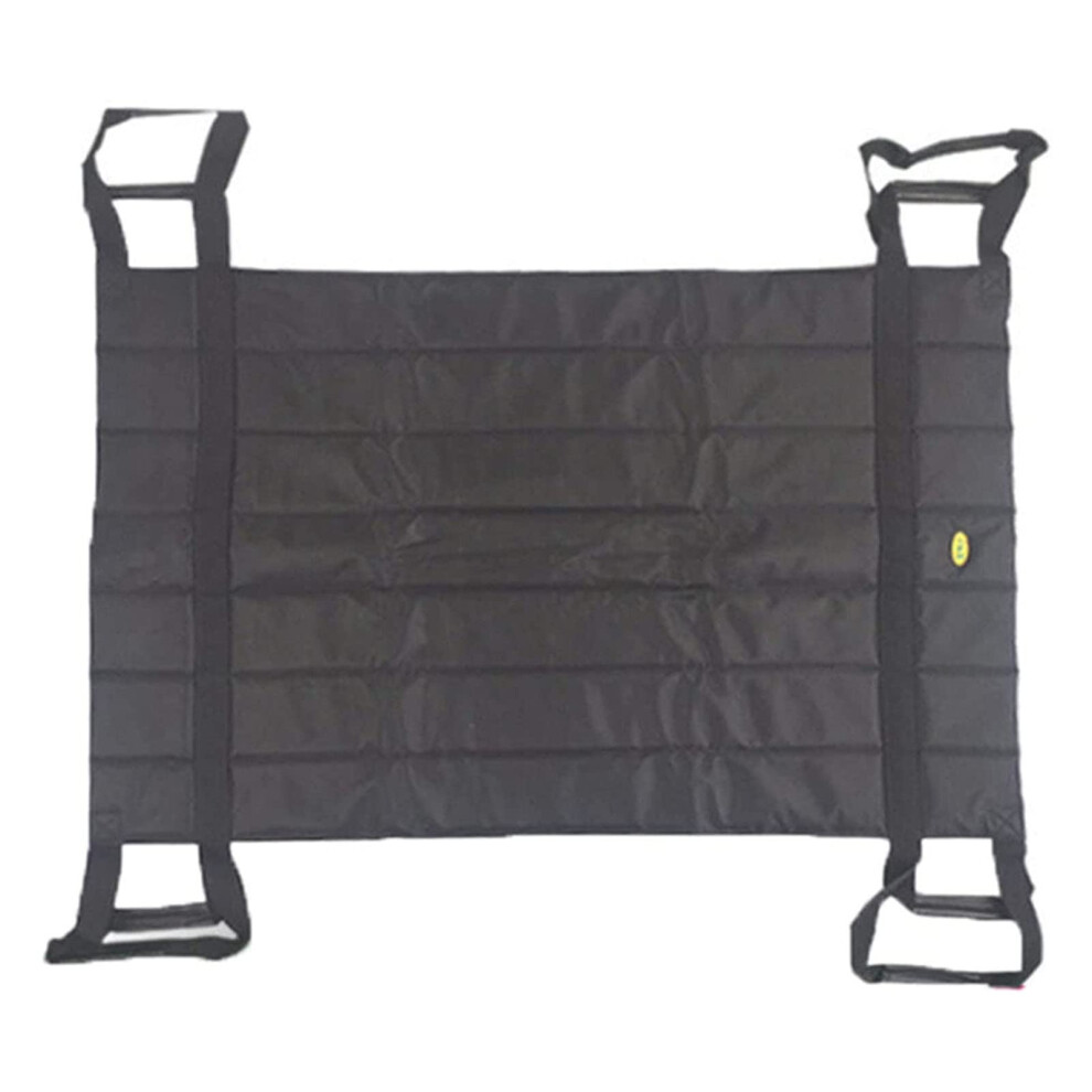 Black Patient Transfer Sheet With Non Slip Oxford Fabric And Pu Handles, Lift Sling For Elderly Care