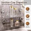 Suction Cup Shower Caddy NoDrill Wall Mounted Shelf with Glacier Pattern, Movable Organizer, 22lbs Load (Clear Gray) 3