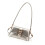 PU Leather Underarm Bag Practical Evening Bag Casual-Silver 1