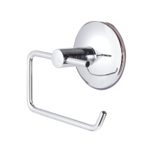 Chrome Suction Cup Toilet Paper Holder for Bathroom and RV, Tool Installation, Modern Chrome Finish