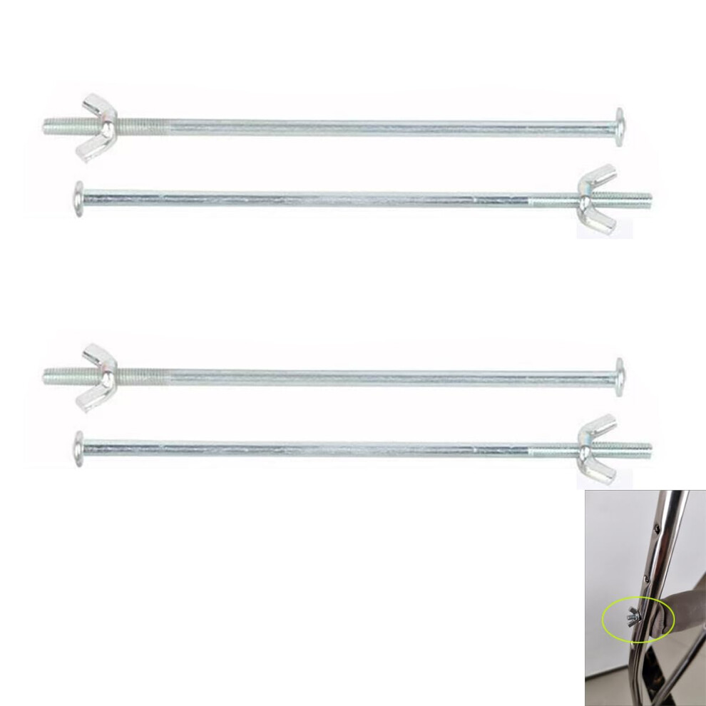 4 Pack Crutch Replacement Screws For Underarm Crutch Parts, Long Iron Bolts With Easy Installation 9330225144861