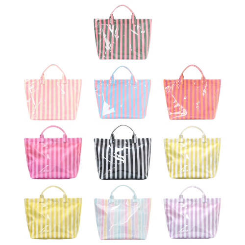 Fashion Stripe Pattern Handbag Spacious Interior Beach-4 1