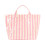 Fashion Stripe Pattern Handbag Spacious Interior-rice flour 1