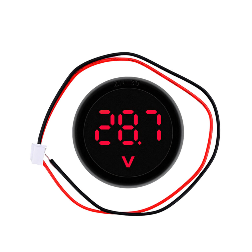 High Precisions Voltmeter Circular Voltage Gauge Meter With-Red 7704001117165