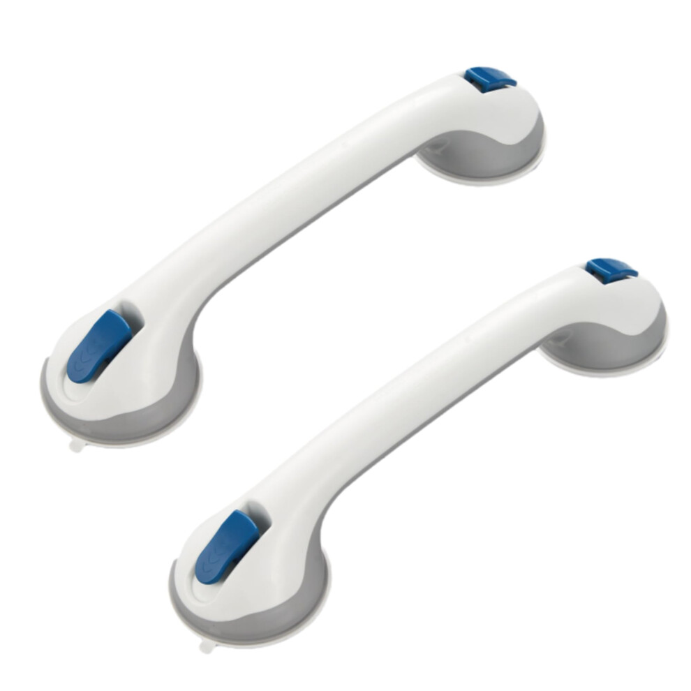 Heavy Duty Suction Shower Grab Bar for Seniors, Brushed Nickel NoâDrill Bathroom Safety Bar