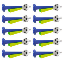 Set Of 10 Plastic Cheering Trumpets Random Assorted Shade-L