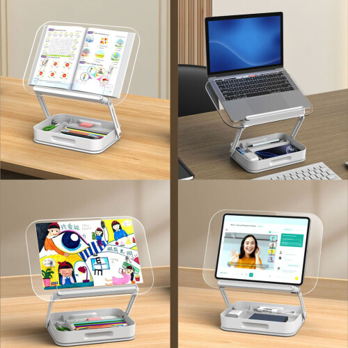 Variable Position Acrylic Book Holder With Stable Design And-A 1