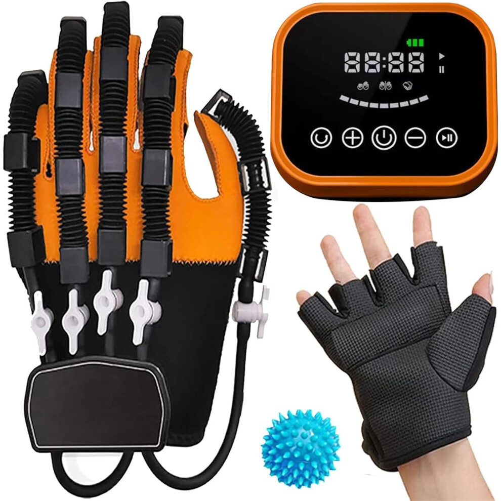 Rehabilitation Robot Glove with Touchscreen Intensity Control, Independent Finger Training for Stroke Recovery