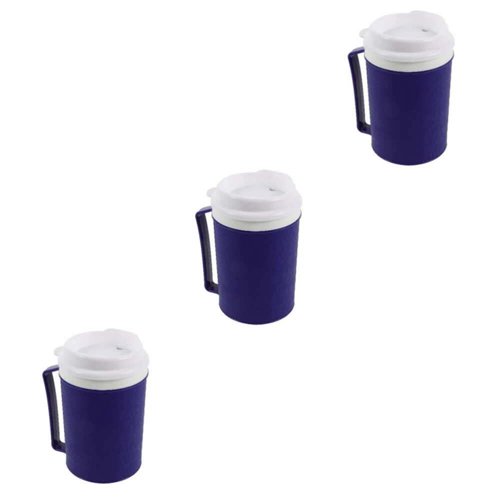 Spill Proof Cup for Elderly with Ergonomic EasyGrip Handle, Insulated Drinking Mug for Disabled Adults