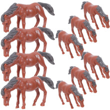 10Stk Kleine Pferdemodelle Aus PVC Ideal Für Und Basteln
