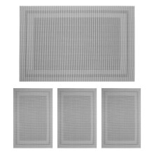4Pcs Nail Art Hand Cushion Mats Black PVC Salon Manicure Pads
