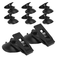 8Pcs PVC Suction Cup Clips Black Car Document and Photo Holders