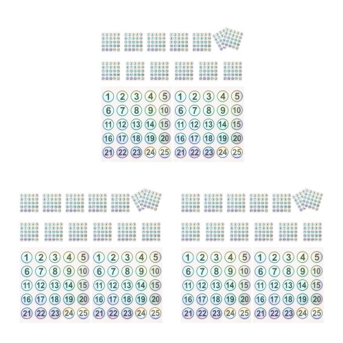 Étiquettes Numérotées En PVC Auto-Adhésives Étanches
