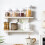 White Foldable Wall Shelf ABS Bathroom Towel Toothbrush Organizer 3