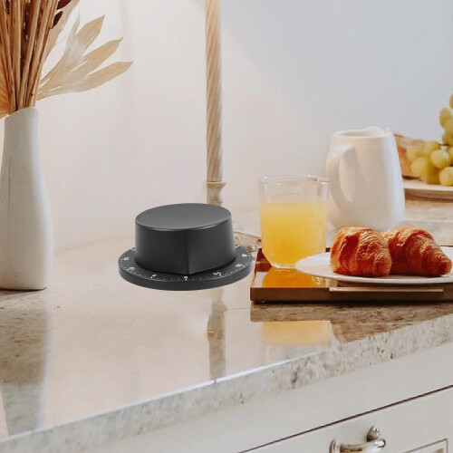 Mechanical Kitchen Timer Black Stainless Steel ABS Cooking Timer 2