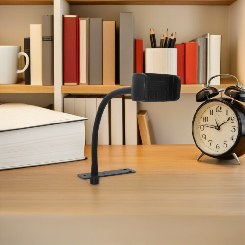 Black Microphone Holder Clip with Gooseneck Clamp for Studio Use 2