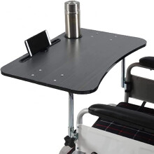 Adjustable Wooden Wheelchair Tray Table for Seniors, Removable Universal Lap Tray for Dining and Reading