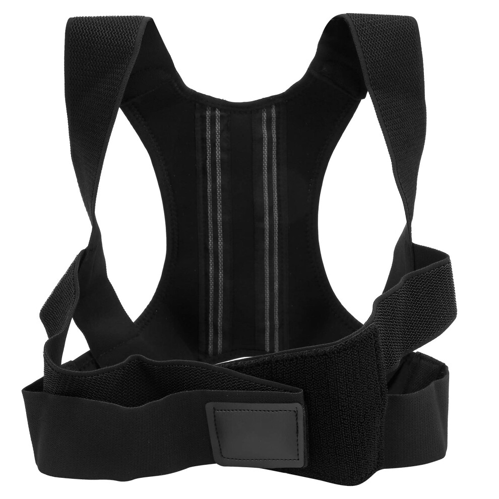 Adjustable Back Support Posture Corrector Brace with Breathable Lightweight Fabric and Steel Support (M)