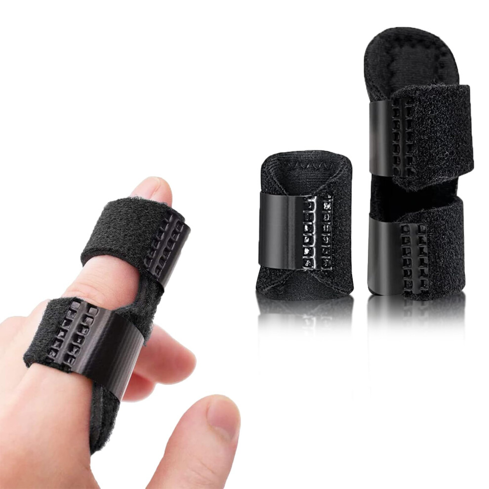 2 PCS Adjustable Finger Splint Set for Trigger Finger, Broken Finger and Arthritis Relief, Universal Fit