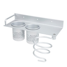 Wall Mounted Hair Dryer Holder Self Adhesive Bathroom Organizer Rack Space Saving Durable Design
