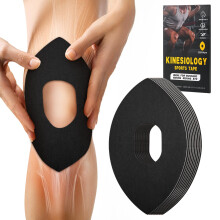 Precut Kinesiology Tape for Knee Pain Relief, Waterproof Latex Athletic Tape for Knee Support and Stability