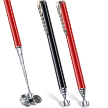 2 Pack Telescoping Magnetic Pickup Tool with Pocket Clip 25 Inch Reach for Mechanic and Handyman (Black Red)