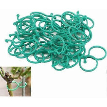 100 Pcs Garden Clips Plant Support Clips Twisty Plant Rings, Reusable Plant Clip Plant Support Garden Plastic Clip for Garden Vine Vegetables Climbi