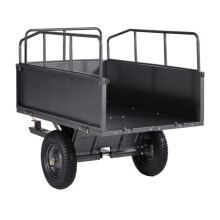 Aanhanger met Kiepbare Bak-Duoku-481 L-Ideaal voor Grasmaaiers en Tuinmachines-Robuste Stalen Structuur