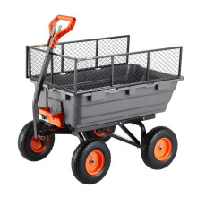 Carrinho de Jardim-Duoku-Capacidade de 544 kg-Equipado com uma Caçamba Basculante em Material PP para Transportar Madeira