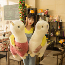 (pink,100cm)Giant Cute Alpaca Plush Toy Stuffed Animal Pillow for Sleeping, Soft Bedding Doll Birthday Gift for Girls