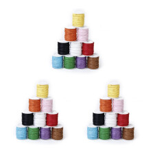 30Rolls 1Mm Flat Waxed Cord Nylon DIY Craft Rope for Jewelry Assorted