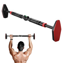 No Damage Adjustable Pull Up Bar for Doorway Home Exercise Black