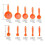 Plastic Measuring Spoon, Measuring Cup, Baking Tool, Orange 10-piece Set, Used for Measuring Cake Baking Powder 4