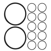 12Pcs Shock Mount Elastic Bands Rubber Mic Holder for Desk Black