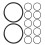 12Pcs Shock Mount Elastic Bands Rubber Mic Holder for Desk Black 1