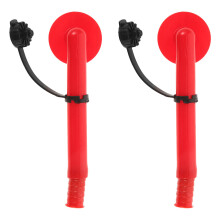 2Pcs Durable Red Plastic Inflatable Tube for Life Vests and Buoys Use